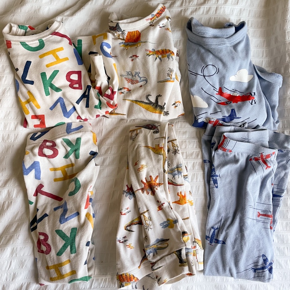 Bundle of three GAP long sleeve + pants pajama sets